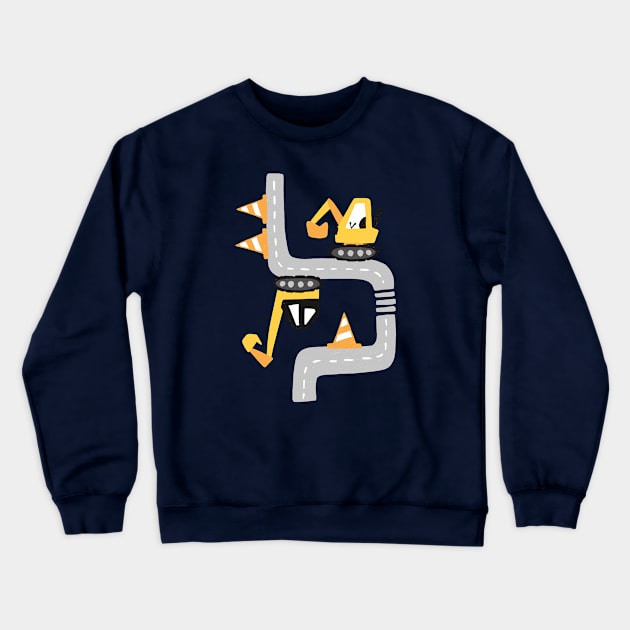 Street Excavator Crewneck Sweatshirt by LR_Collections